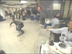 Had to make a screen cap of Ed Helms falling on his ass.